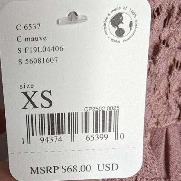 Free People Adella Cami Lace Bralette Top Intimately Dusty Mauve NWT - Picture 9 of 9